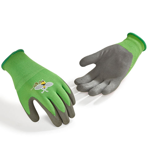 VGO 1/2/3 Pairs Kids Gardening Gloves Ages 3-9| Natural Latex Grip|Breathable Yard Work & DIY Safety Gloves, Machine Washable For Outdoor Play (KID-RB6013/KID-RB6026)