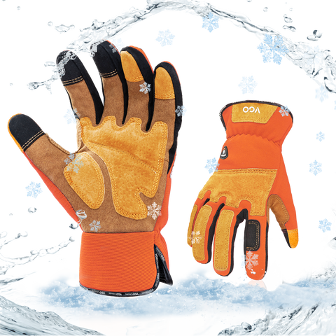 vgo gardening gloves VGO 1Pair 0℃/32°F Winter Gardening Gloves Men,Safety Work Gloves,Punct