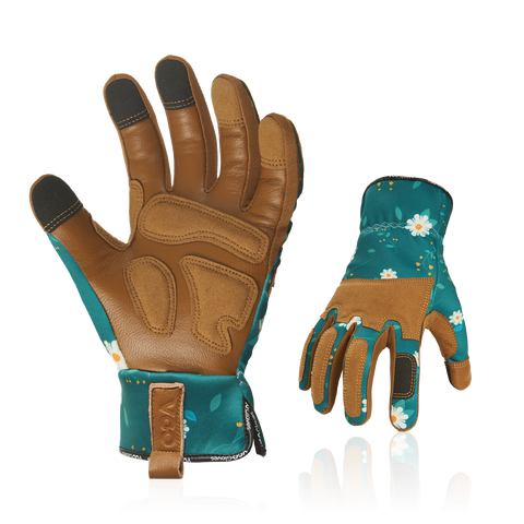 Vgo 1Pair Gardening Gloves for Women, Goatskin leather Thorn Proof Working Gloves for Weeding, Digging, Raking, Pruning and Planting,Touchscreen(GA7471/GA7476)