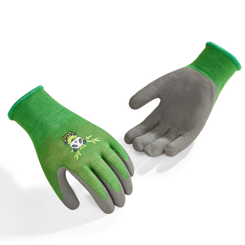 VGO 1/2/3 Pairs Kids Gardening Gloves Ages 3-9| Natural Latex Grip|Breathable Yard Work & DIY Safety Gloves, Machine Washable For Outdoor Play (KID-RB6013/KID-RB6026)
