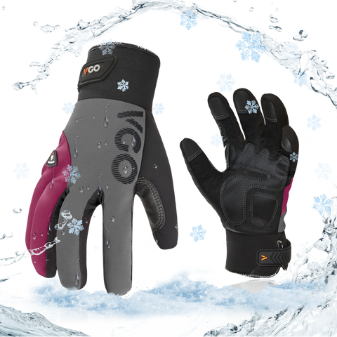 VGO 1Pair 20 4 F Warm Winter Mechanic Gloves Cold Weather Waterpro