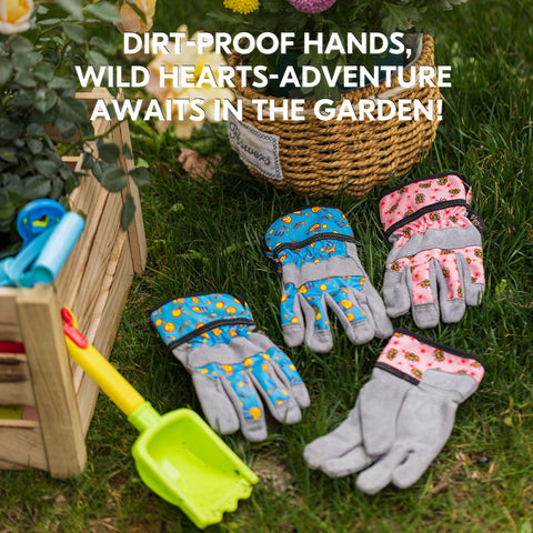 Vgo guanti da giardinaggio di micro-fibra per bambini (KID-MF7362)
