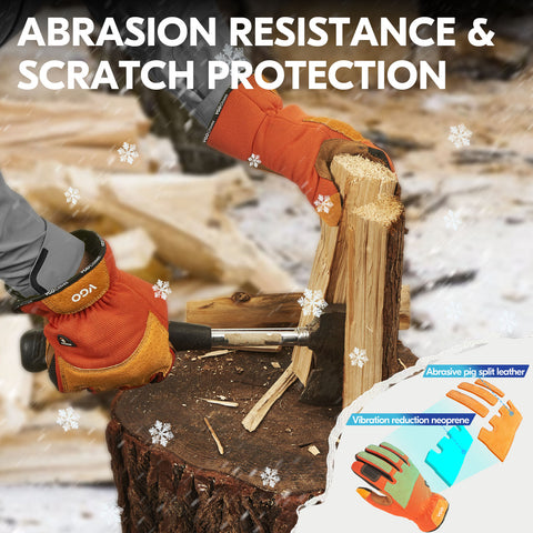 scratch proof gardening gloves VGO 1Pair 0℃/32°F Winter Gardening Gloves Men,Safety Work Gloves,Punct