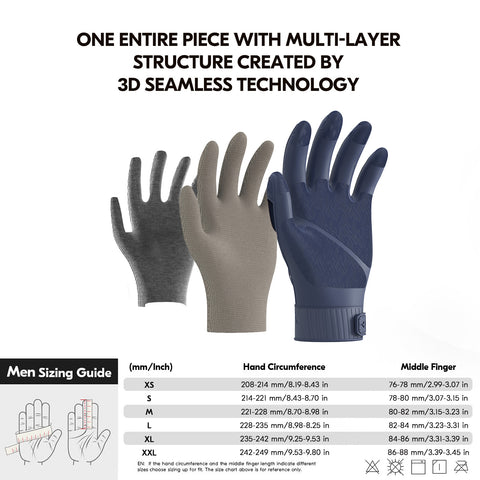 VGO 1 Pair NGG X1 Seamless Gription Work Gloves Men,Anti-slip,Warehousing,Truck drivers Glove (TP1130-Dark blue)