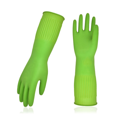 Vgo... 2-Pairs Reusable Household Gloves, Rubber