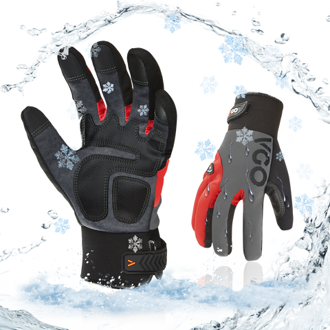 Vgo Freezer Winter Heavy Duty Work Gloves – Double Lining, Nitrile Rubber, 2/5 Pairs