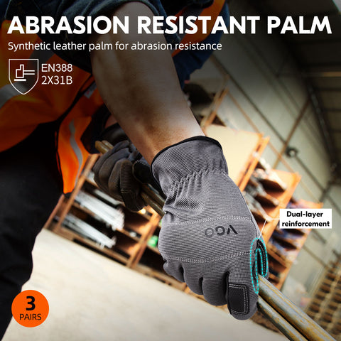 vgo handschuhe VGO Safety Work Gloves, Builder Gloves, Gardening Gloves, Light Duty M