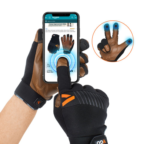 VGO 1-Pair Safety Leather Work Gloves, Mechanics Gloves, Anti-Vibratio VGO 1-Pair Safety Leather Work Gloves, Mechanics Gloves, Anti-Vibratio