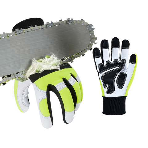 Mechanic'S Work Glove, Multi-Activity, High-Visibility Lime, Goat