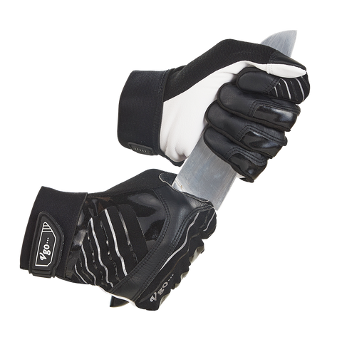 VGO 1-Pair Goat Leather Work Gloves, Mechanic Gloves, Cut Resistance A