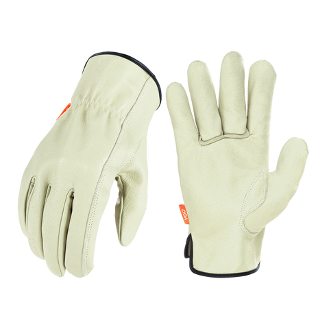 Work Gloves: Size Small, NotLined, Pigskin Leather, General Purpose